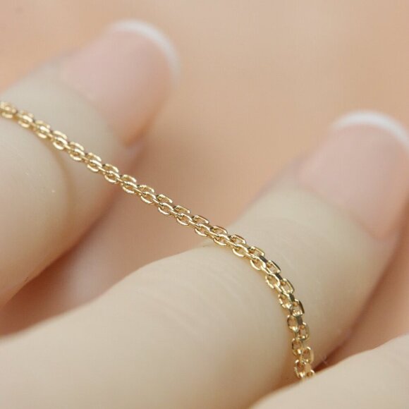 Rose Gold Plated Brass Chain Necklace - Elegant 23.6 Inch Design, XPNL0003 - Picture 8 of 9